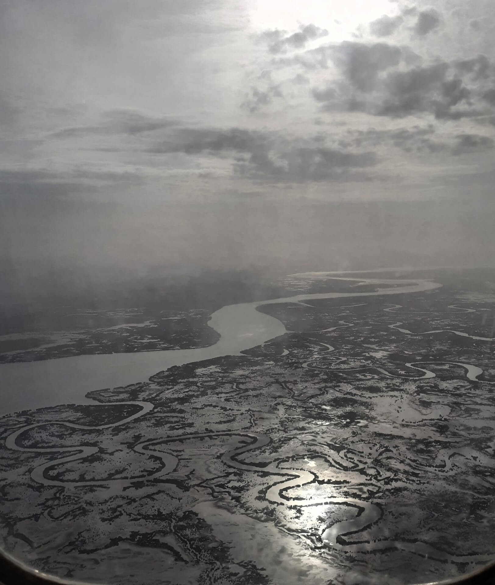 Le fleuve Casamance vu d'avion