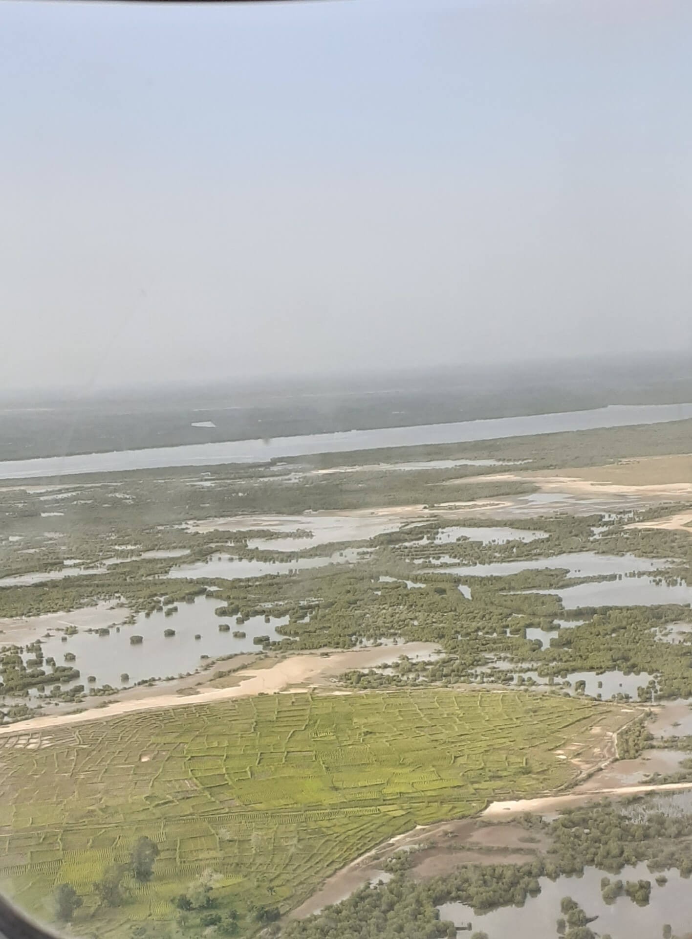 Le fleuve Casamance vu d'avion